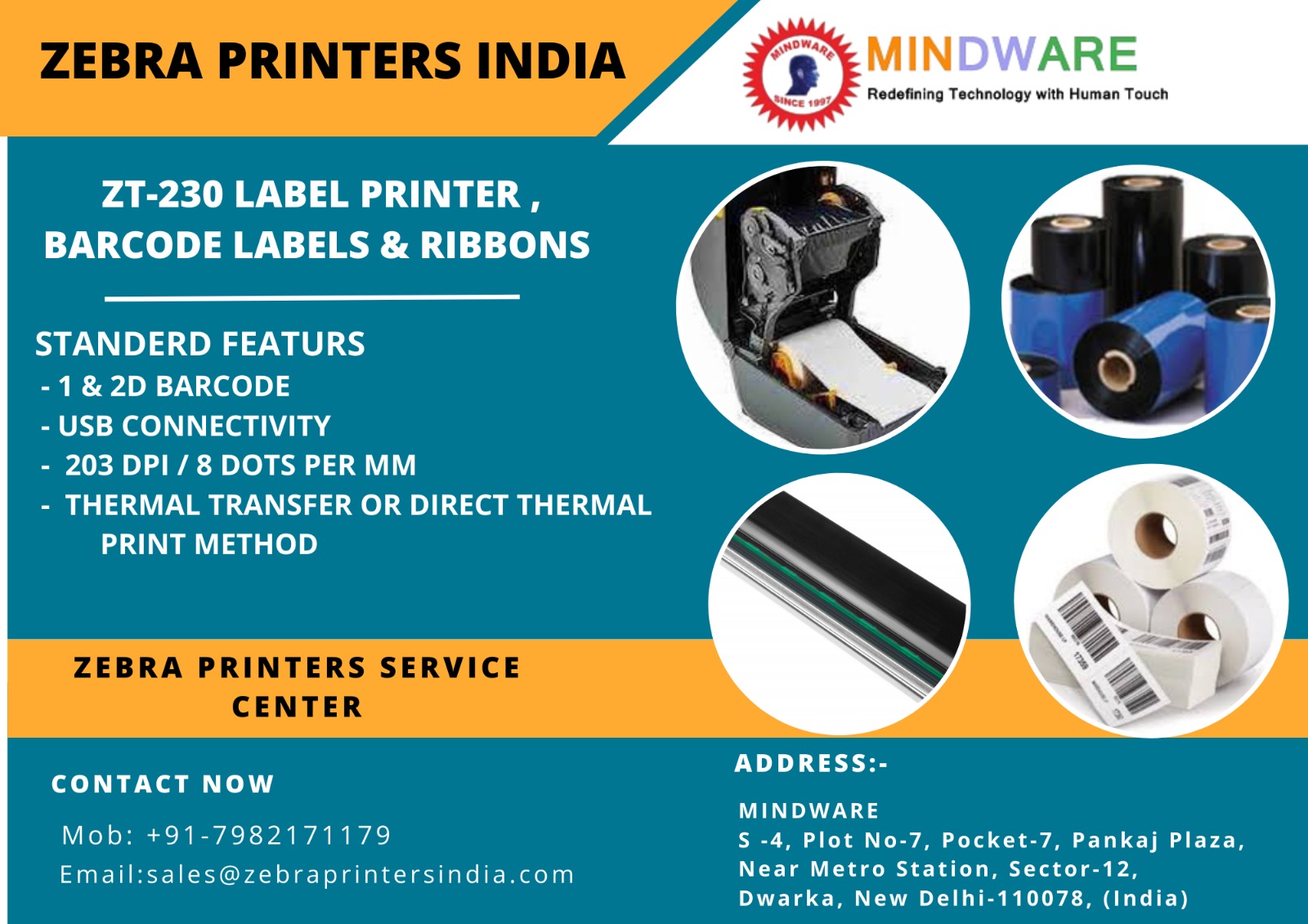 Zebra ZT-230 Industrial Barcode Label Printer By Mindware Zebra ZT-230 Industrial Barcode Label Printer By Mindware