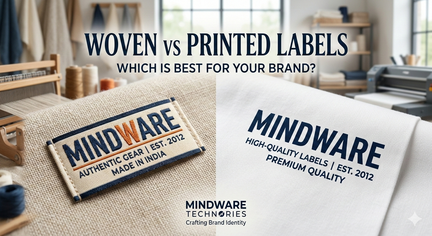 Woven vs Printed Labels Which is Best for Your Brand Mindware Technologies Woven vs Printed Labels Which is Best for Your Brand Mindware Technologies