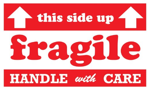 Shipping Care Instructions Sticker